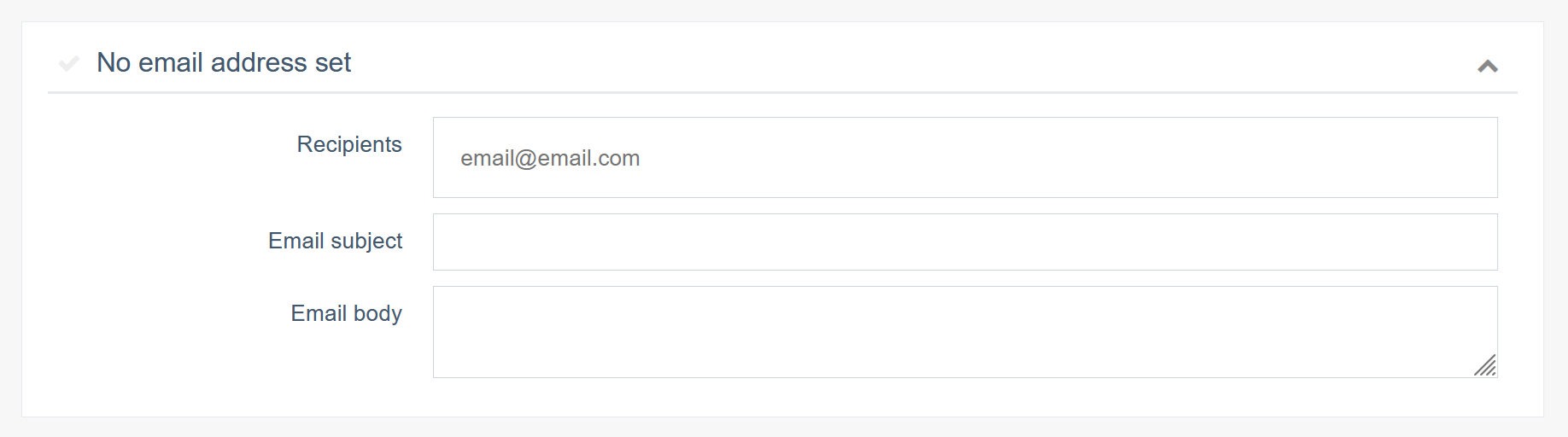 Setup the email and recipients